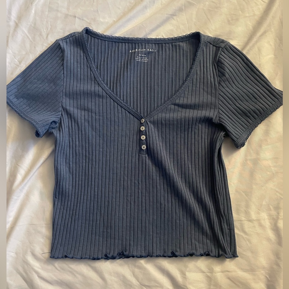 American eagle blue top